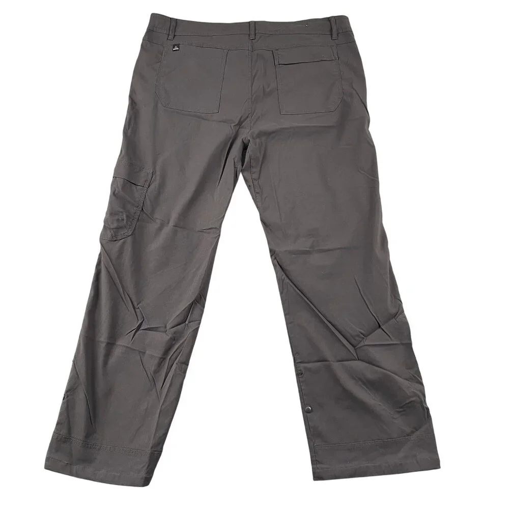 PraNa Hiking Pants Mens XXL 40x32 Zion Stretch Belted‎ Cargo Nylon Roll up